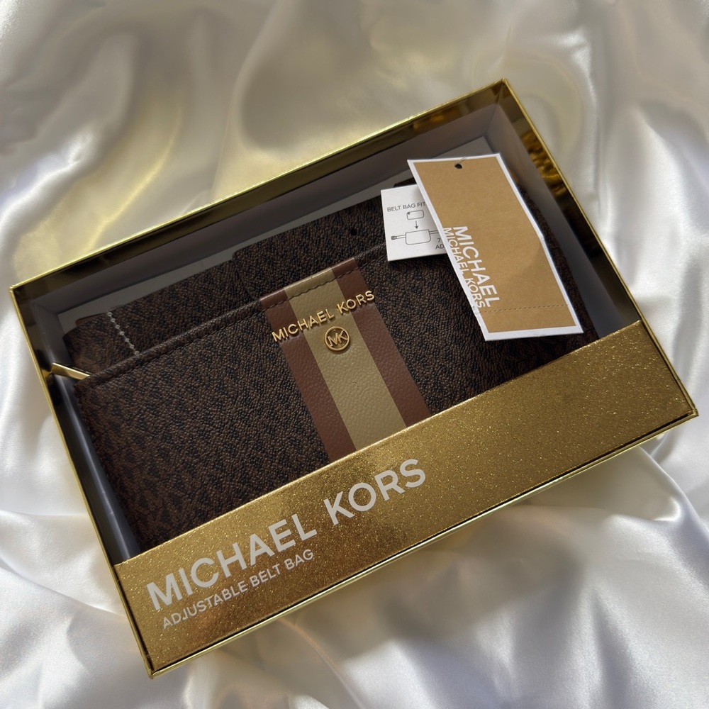 *NWT* Michael Kors Brown Adjustable Belt Bag/Purse